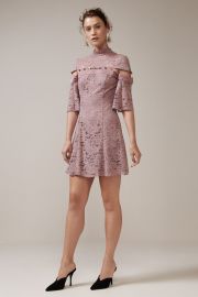 STAR CROSSED LACE MINI DRESS at Fashion Bunker